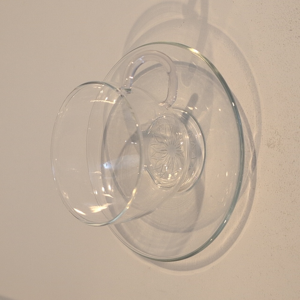 Teaposy 6 Ounce Glass Tea Cup And Saucer New With Original Box 2006 Edition. - Picture 3 of 16